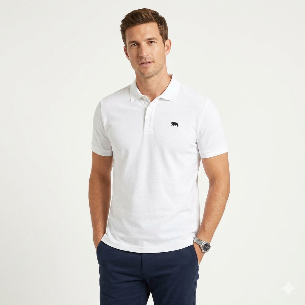 Polo BENGALA basic white-black